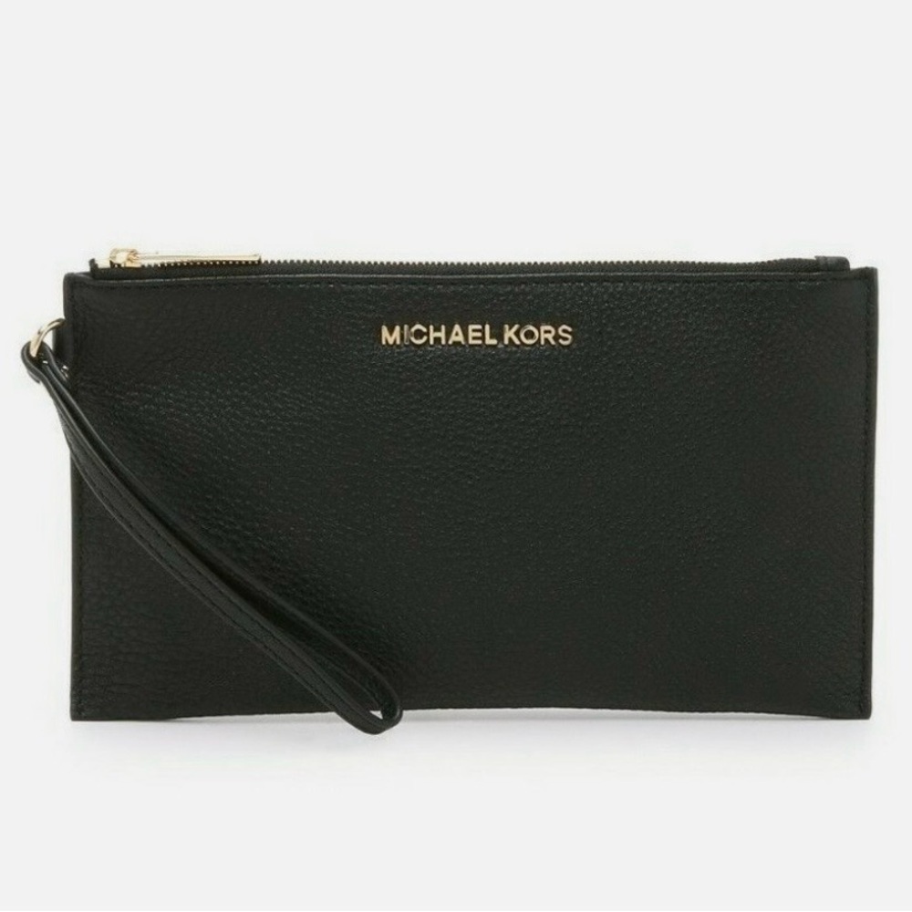 Michael Kors Jet Set Pebble Leather Wristlet